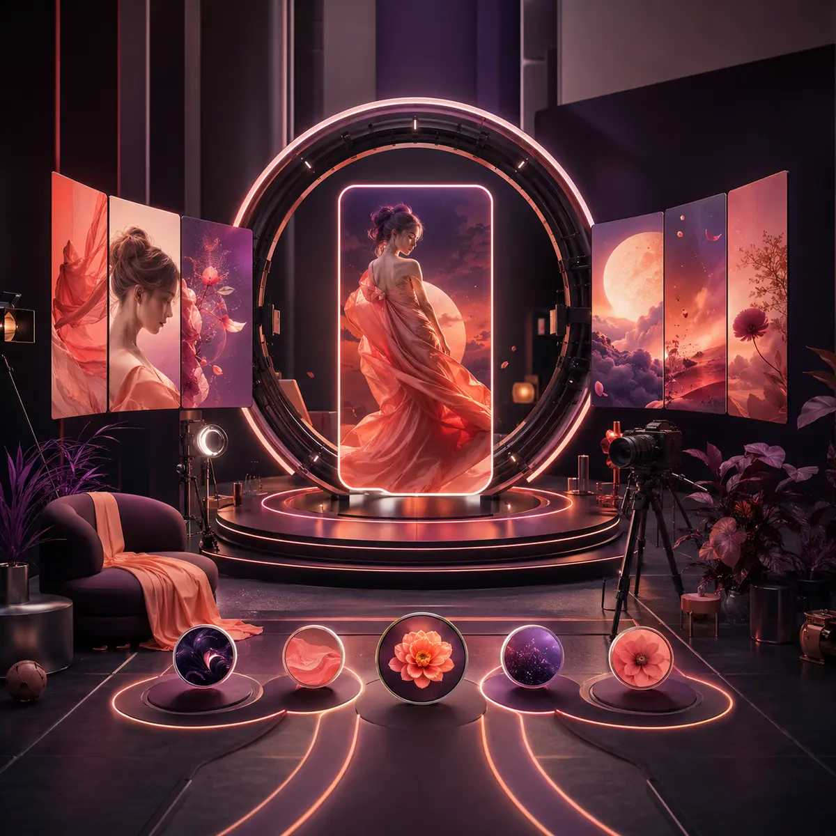 Instagram Reels and Carousel Conversion Studio — independent prompt artwork