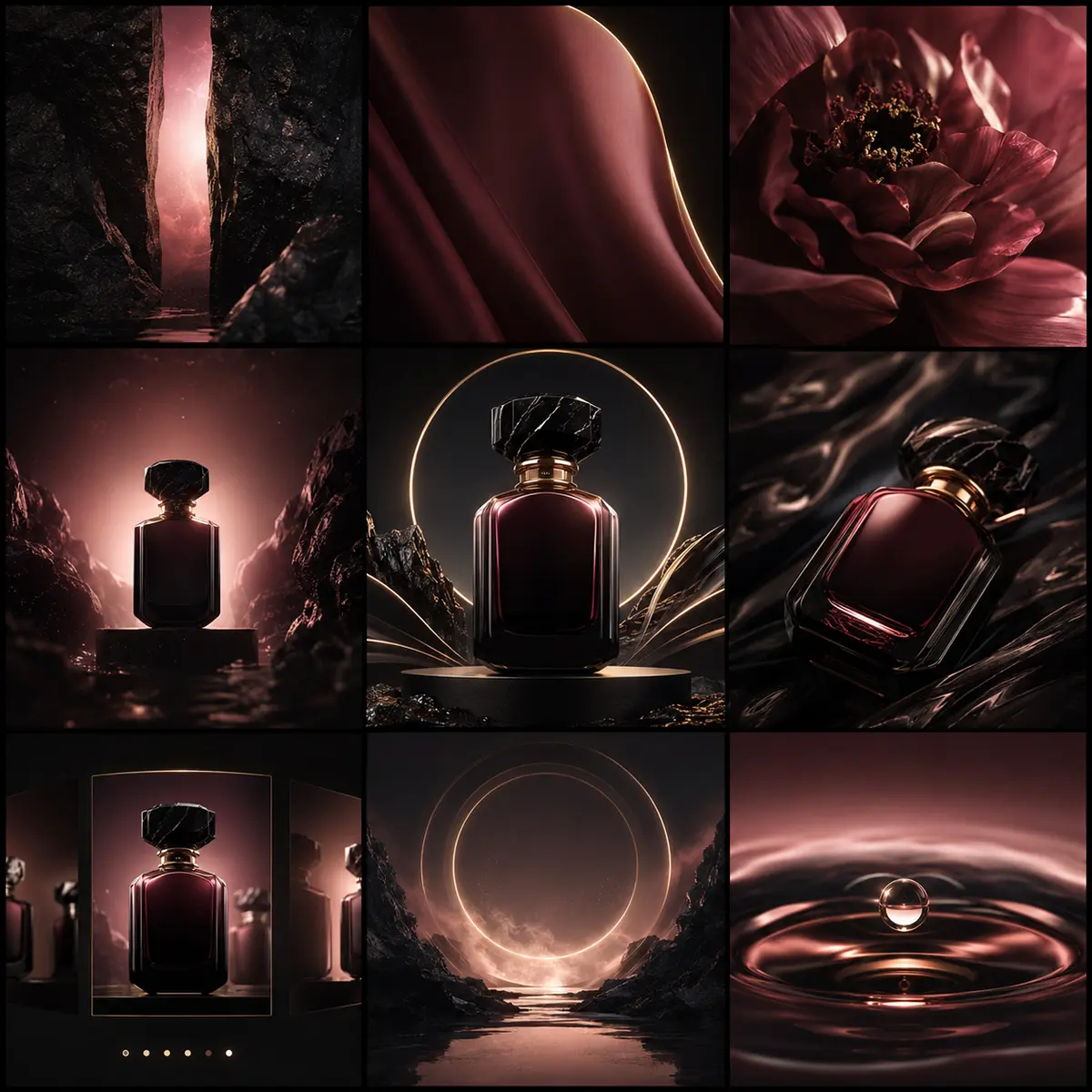 Luxury Product Launch Grid System — independent prompt artwork